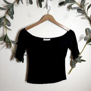 Anemos Black Off the Shoulder Top